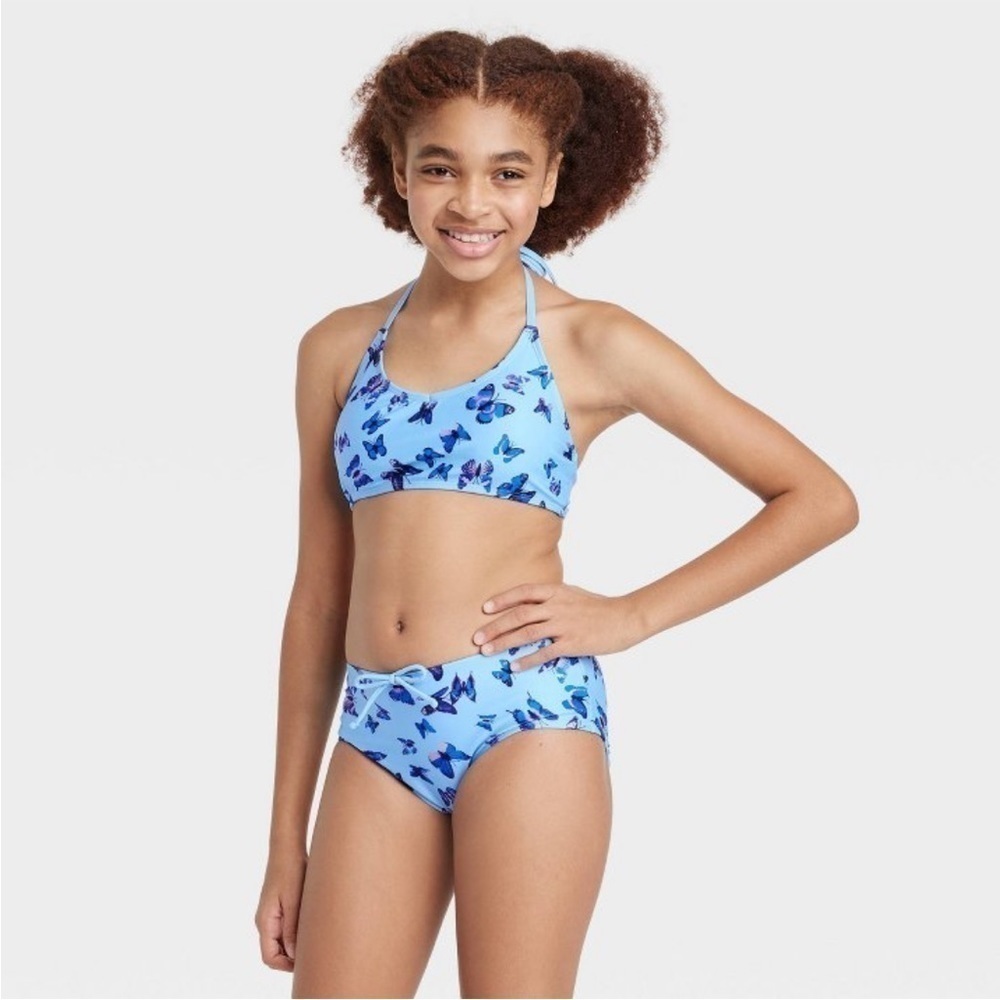 NEW Art Class butterfly print girls bikini top